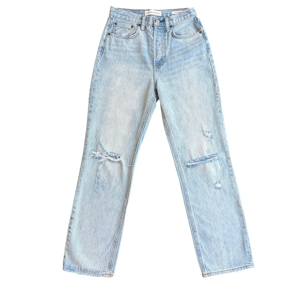 Aritzia Denim Forum The Joni High Rise Loose Jeans Size 25 29L Light Wash